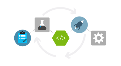 Vectorized graphic displaying product lifecycle.