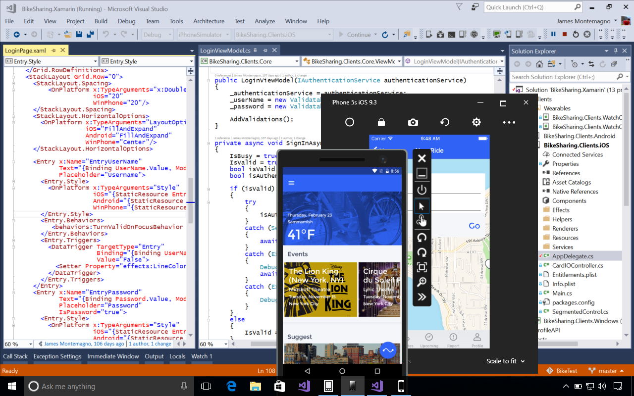 Screenshot with mobile platforms