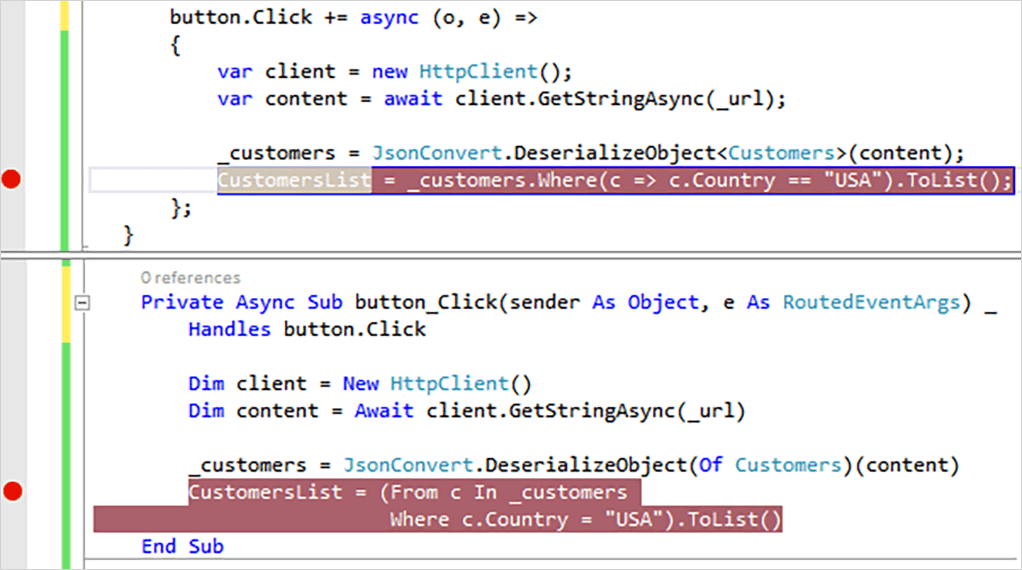 C# and Visual Basic