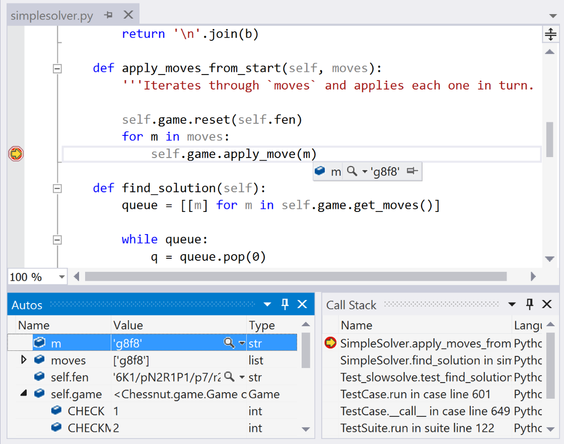 Debugging Python Screenshot