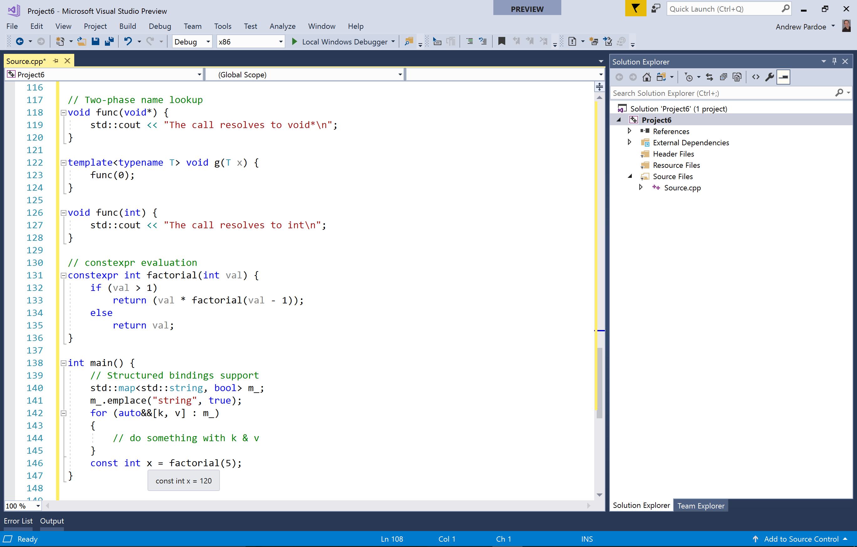 Modern C++ Suport