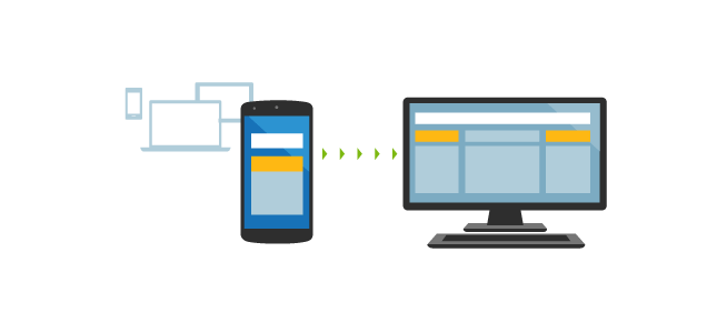 Graphic of previewing and testing