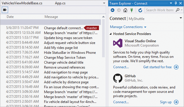 Screenshot of host options