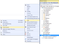 снимок экрана средств разработки контейнеров Visual Studio