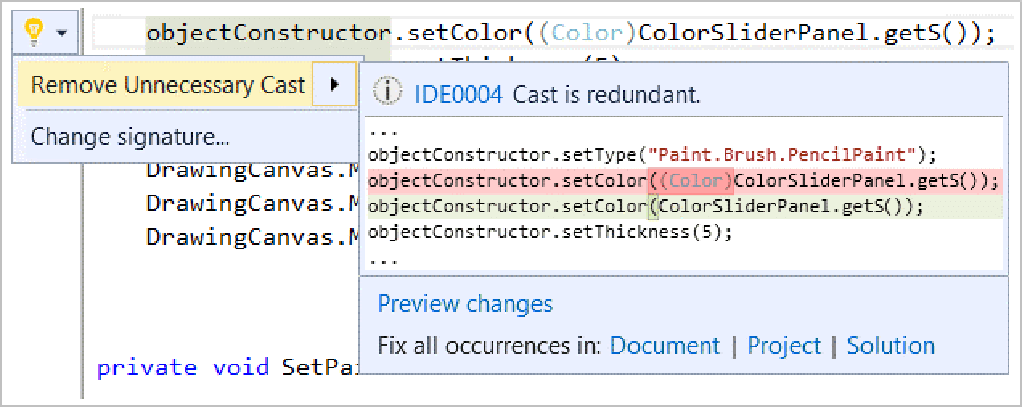 screenshot of editing and debugging