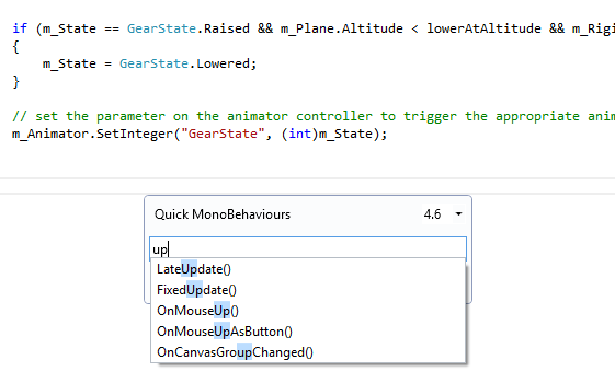 Unity Quick MonoBehaviours screenshot