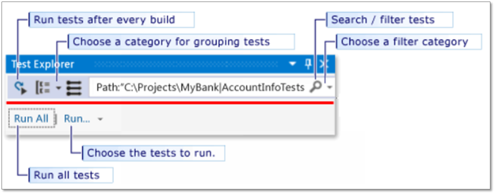 test explorer screenshot