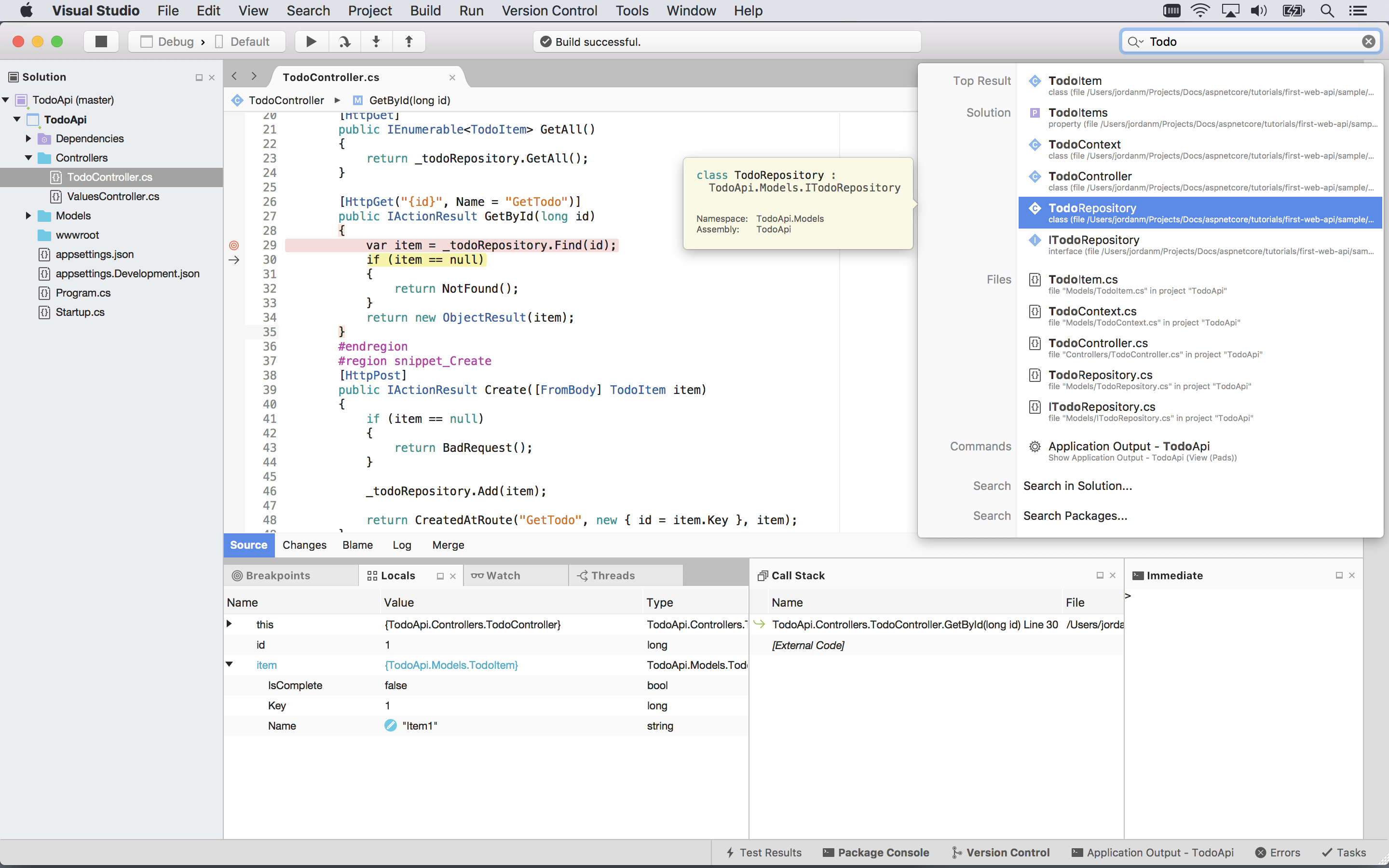 visual studio for mac pubish web app