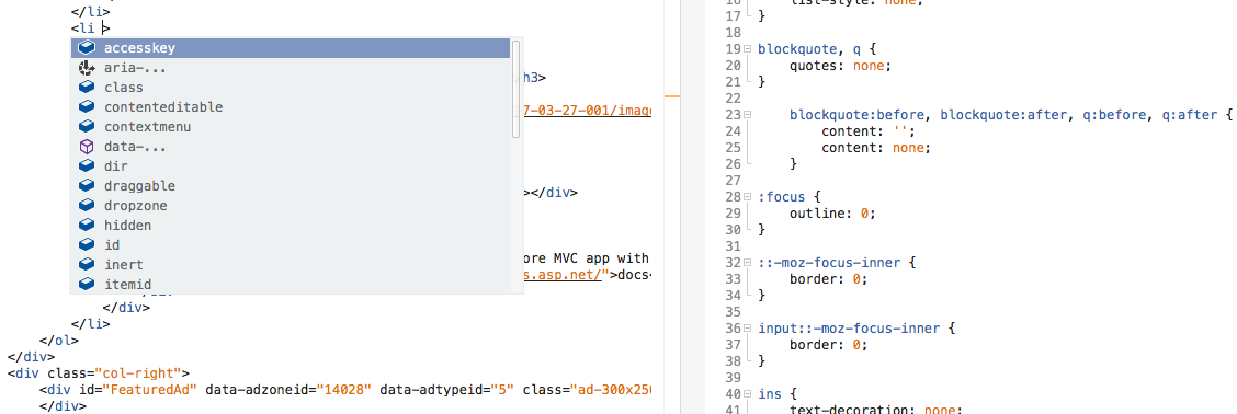 Screenshot of web tools