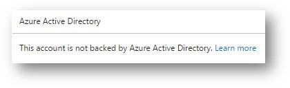VSTS Azure directory