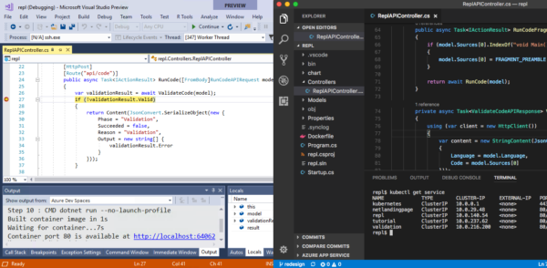 screenshot of Kubernetes window