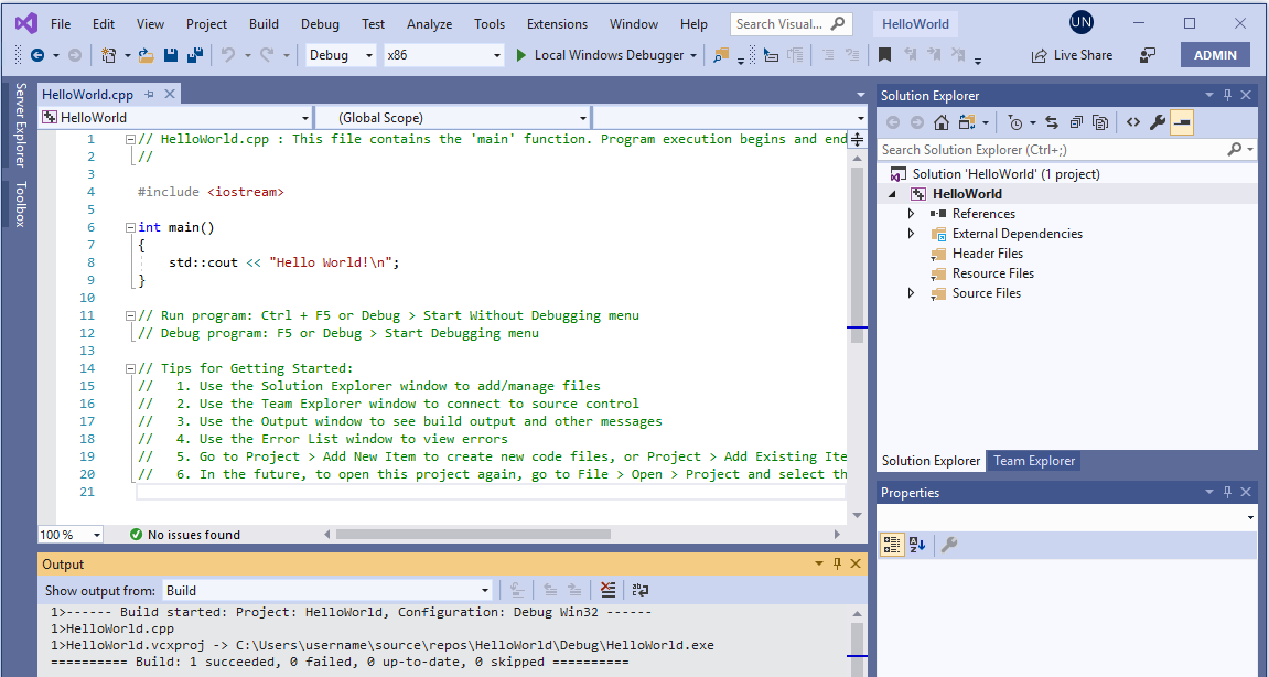 Visual Studio C C Ide And Compiler For Windows