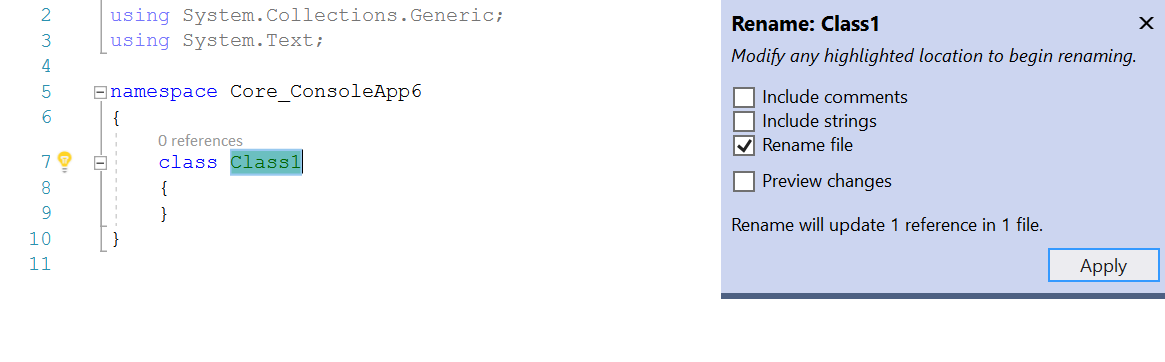 Screenshot of .NET productivity