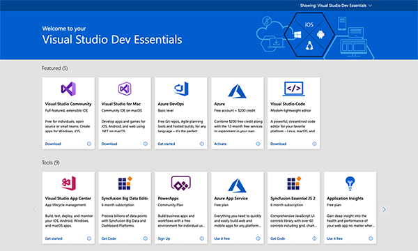 Visual Studio developer tools for students – free downloads and resources