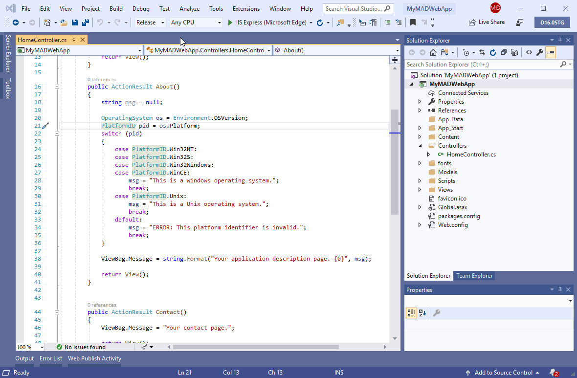 Snapshot Debugger screenshot animation