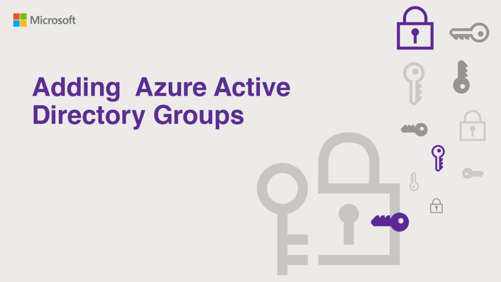 Thumbnail for Adding Azure Active Directory Groups video