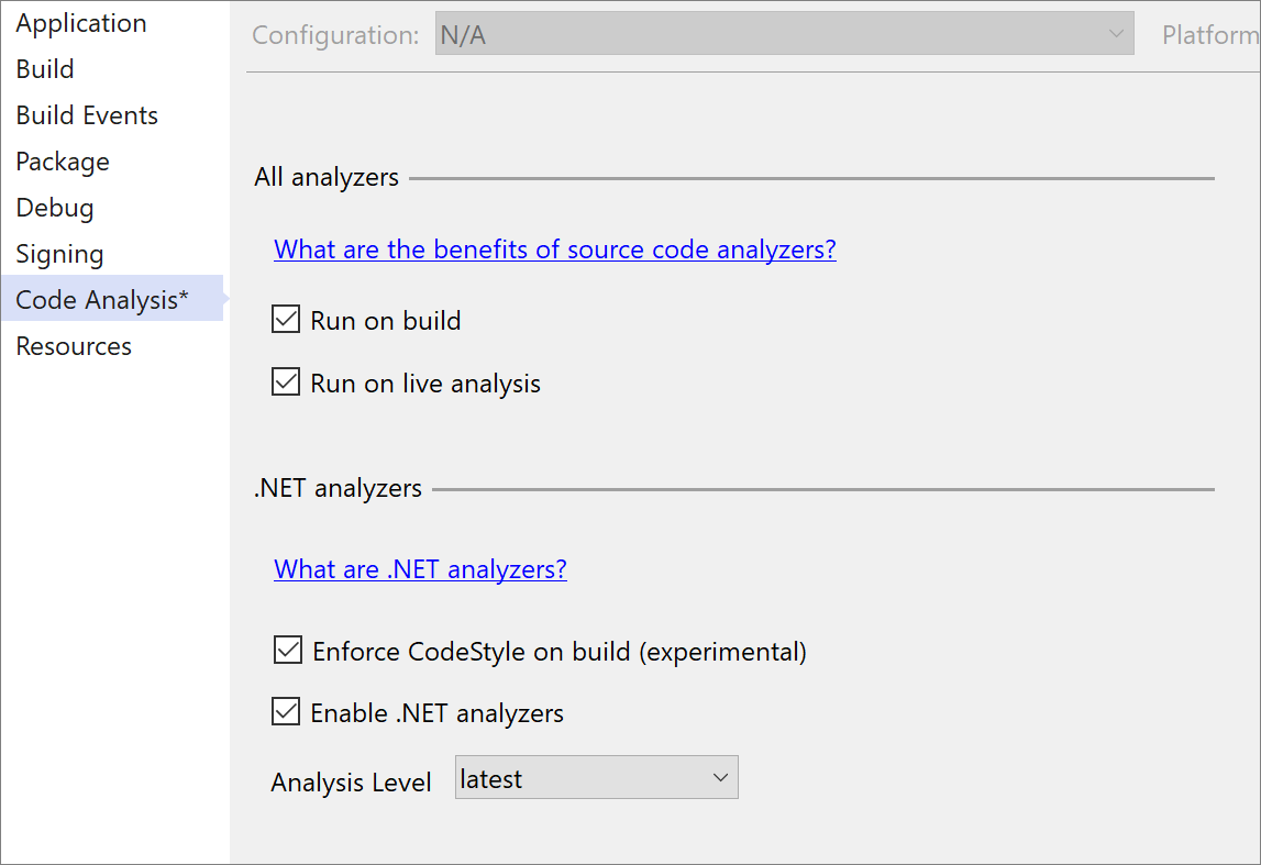 Screenshot of Enforce CodeStyle on build