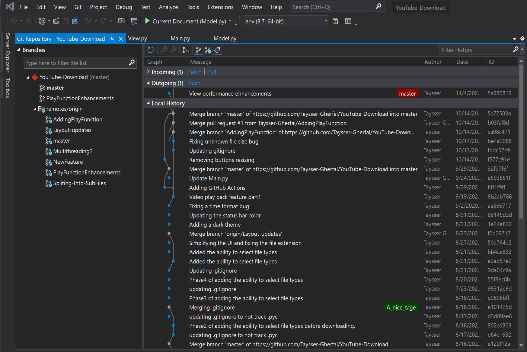 Управление версиями Visual Studio — репозиторий кода