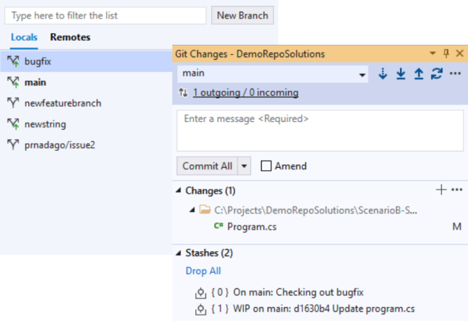 Visual Studio and GitHub