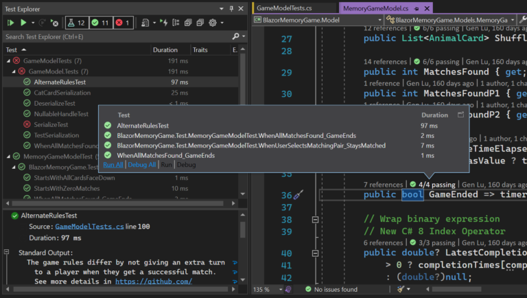 Code Testing Tools and Quality Analysis - Visual Studio IDE