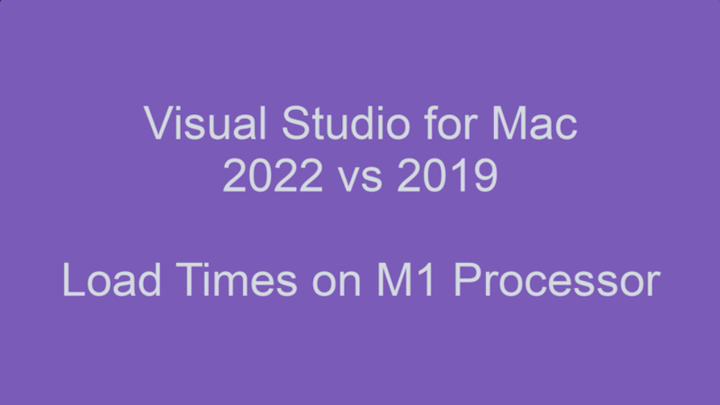 Visual Studio for Mac 视频屏幕截图