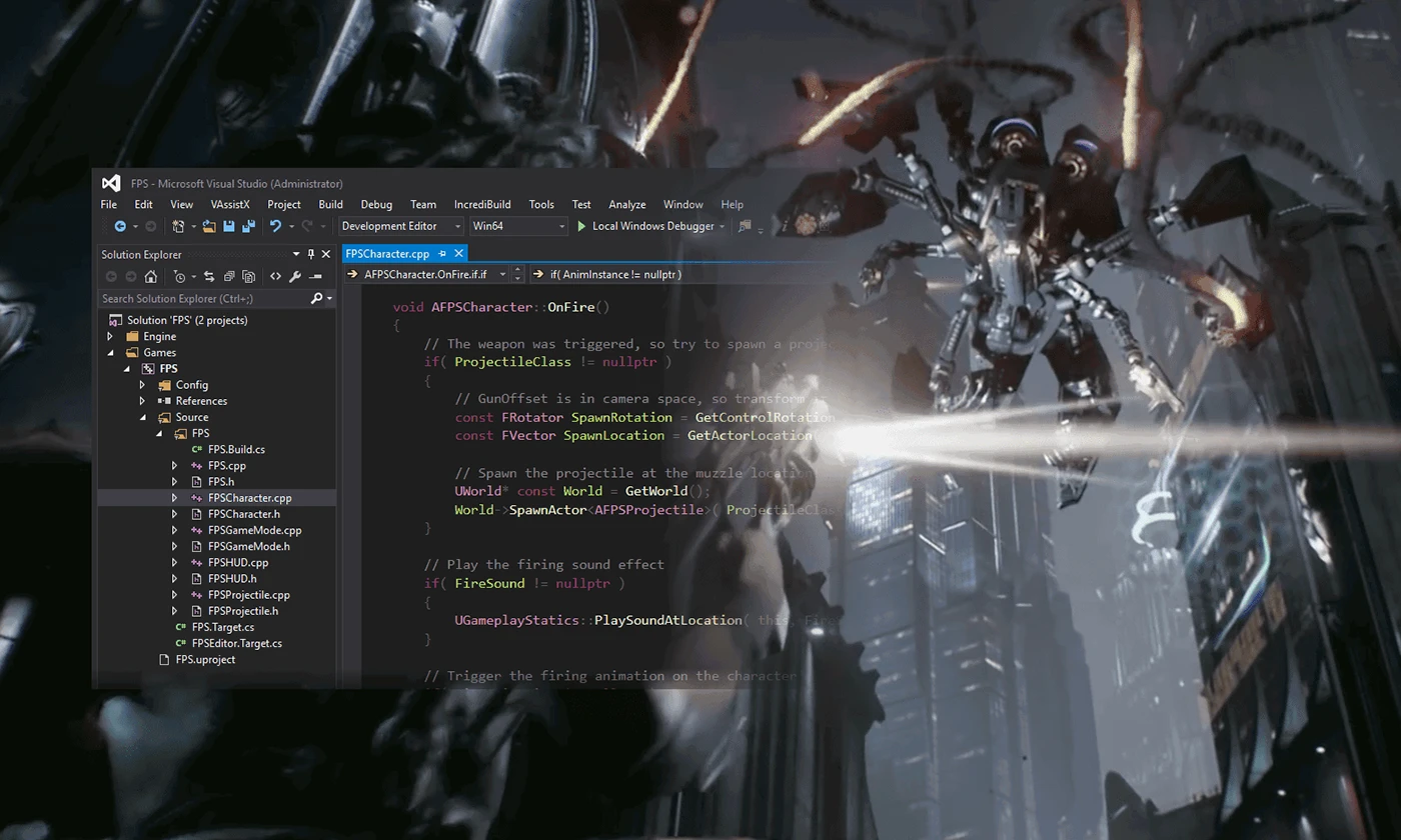 Unreal Engine 4 code screenshot