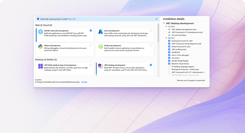 GitHub Copilot installation screenshot